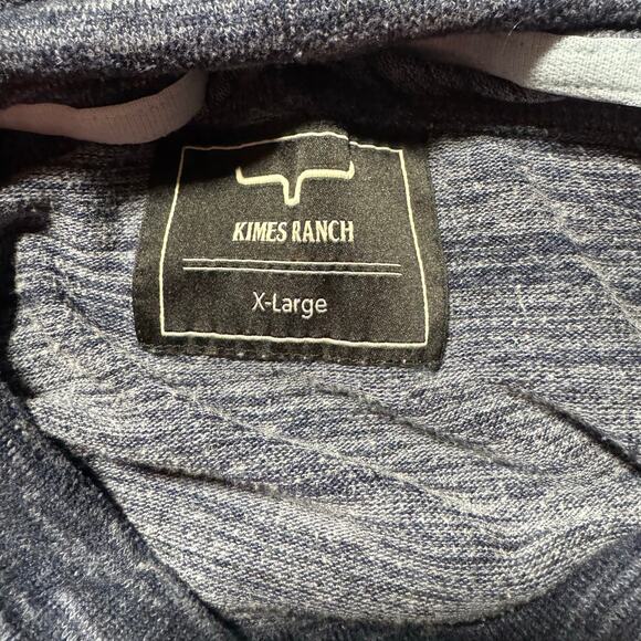 Kimes Womens Cowl Neck Top - X-Large Blue Kimes Ranch Apparel Western Brand - Picture 5 of 8